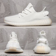 Yeezy 350 V2 White Knit Low-Top Sneakers