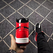 Jordan 1 High Black Red Mirror-Effect Sneakers