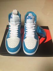 Jordan 1 High Sneakers White and Blue