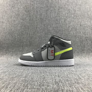 Air Jordan 1 Mid Grey Volt Sneakers 554724-072