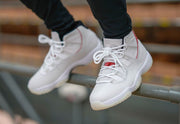 Jordan Air Jordan 11 Platinum Tint White High-Top Sneakers