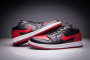 Jordan 1 Low Black and Red Sneakers