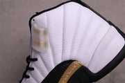 Jordan Air Jordan 12 Reverse Flu Game Sneakers White Black Gold