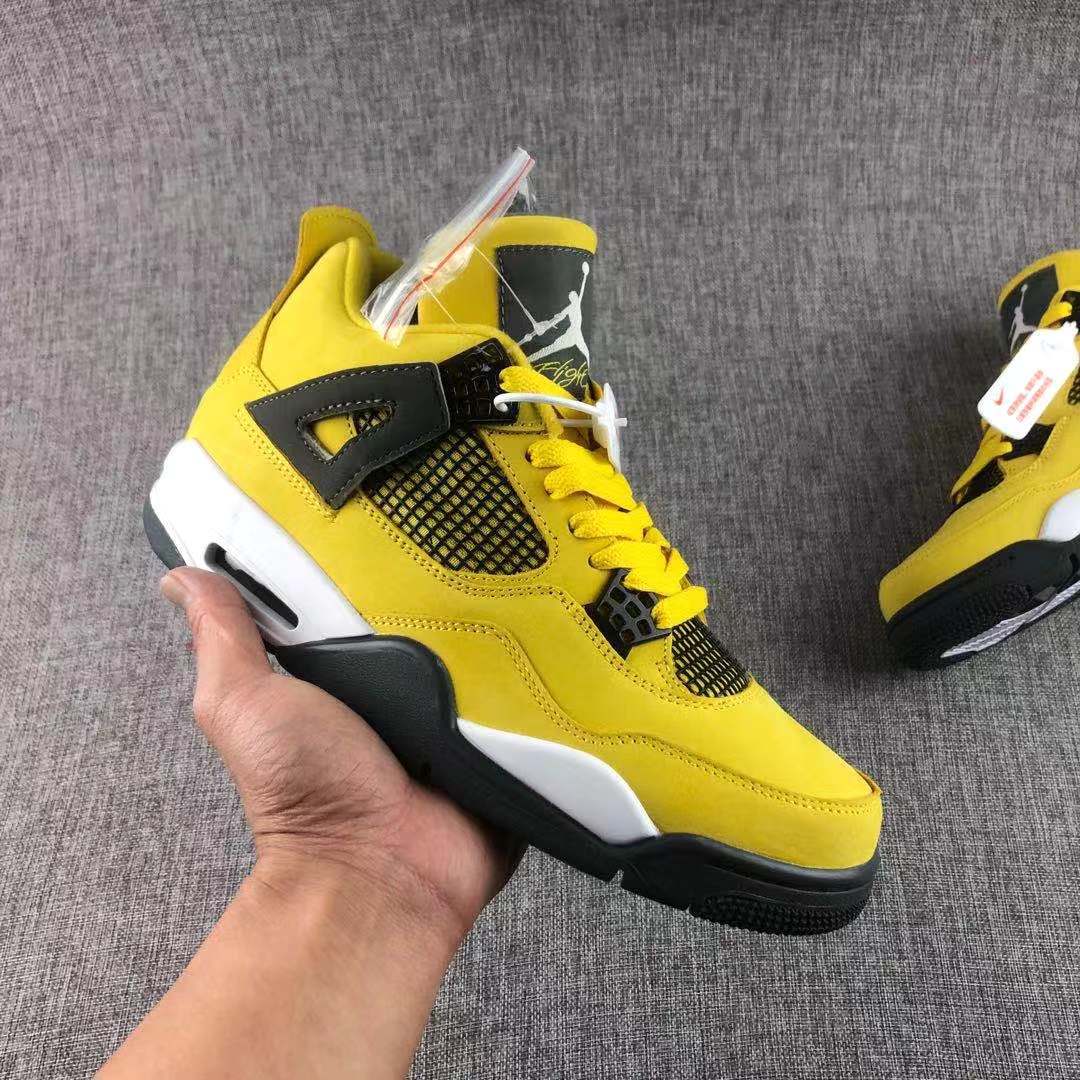 Jordan Air Jordan 4 Lightning Yellow Black Sneakers