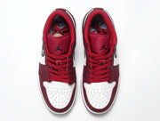 Jordan 1 Low White and Rose Red Sneakers 553558-604