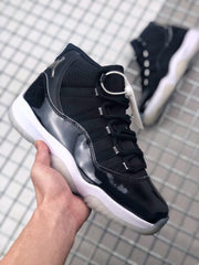 Jordan Air Jordan 11 Silver Eyelets Black White Sneakers
