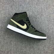 Air Jordan 1 Mid Sneakers Olive Green BQ6472-030