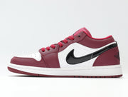 Jordan 1 Low White and Rose Red Sneakers 553558-604