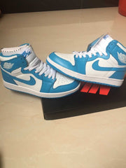Jordan 1 High Sneakers White and Blue