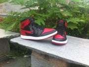 Jordan 1 High Black Red Men's Basketball Shoes 555088-123