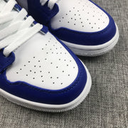 Air Jordan 1 Mid Sneakers Blue Pink 554724-451