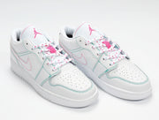 Nike Air Jordan 1 Low White Pink Sneakers 554723-101