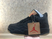 Jordan 4 Retro Levi's Black Denim Sneakers A02571-001