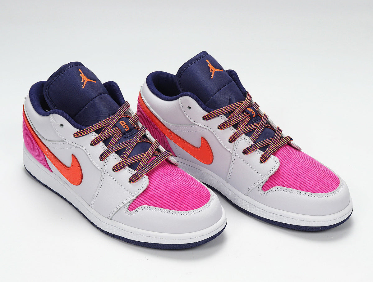 Nike Air Force 1 Low Sneakers, White Pink Orange 554723-502