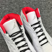 Air Jordan 13 White and Red High-Top Sneakers