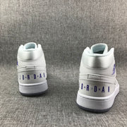 Air Jordan 1 Mid White Sneakers with Translucent Outsole