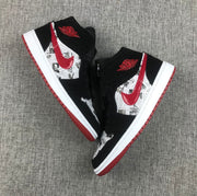 Air Jordan 1 Mid Black Red Sneakers 852542-061