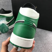 Air Jordan 1 Mid SE White Green Black Sneakers