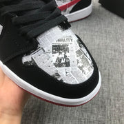 Air Jordan 1 Mid Black Red Sneakers 852542-061