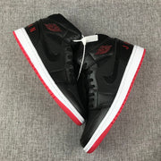 Air Jordan 1 Mid Black Red White High-Top Sneakers