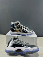 Jordan Air Jordan 11 Retro Liquid Silver High-Top Sneakers