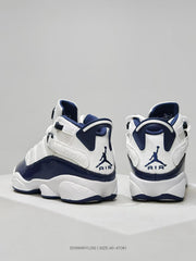 Jordan 6 Sneakers White and Navy