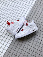 Jordan Air Jordan 4 Red Metallic White Red Sneakers