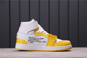 Jordan Air Jordan 1 High Off-White UNC White Yellow Sneakers