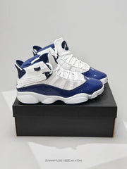 Jordan 6 Sneakers White and Navy