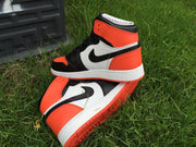 Jordan 1 High Women's Black Orange White Sneakers