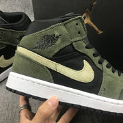 Air Jordan 1 Mid Sneakers Olive Green BQ6472-030