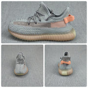 Yeezy 350 V2 Kids Sneakers Grey and Coral