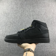 Air Jordan 1 Mid Sneakers, Black