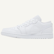 Jordan Men's Triple White Air Jordan 1 Low 2022 Sneakers, 553558 136