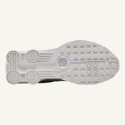 Nike Men's White/Metallic Silver Shox R4 Sneakers, HQ1988 101