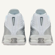 Nike Men's White/Metallic Silver Shox R4 Sneakers, HQ1988 101