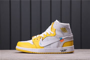 Jordan Air Jordan 1 High Off-White UNC White Yellow Sneakers