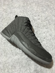 Air Jordan 12 High-Top Sneakers in Black and Grey