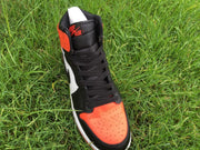 Jordan 1 High Women's Black Orange White Sneakers