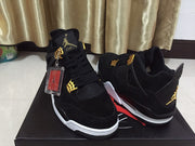 Jordan 4 Black and Gold High-Top Sneakers