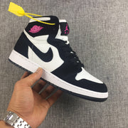 Jordan Air Jordan 1 High Black White Pink Sneakers