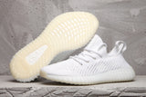Yeezy 350 V2 White Knit Low-Top Sneakers