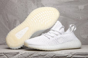 Yeezy 350 V2 White Knit Low-Top Sneakers