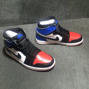 Jordan 1 High Three-Color Sneaker in Black, Blue and Red