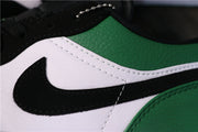 Air Jordan 1 Low Black Green White Sneakers 553558-113