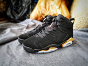 Air Jordan 6 Black and Gold High-Top Sneakers
