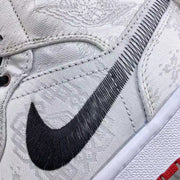 Jordan Air Jordan 1 Mid Edison Chen White Black Gold Sneakers