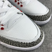 Air Jordan 3 Retro White Red High-Top Sneakers