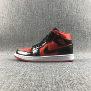 Air Jordan 1 Mid Sneakers Black Red White BQ6472-600