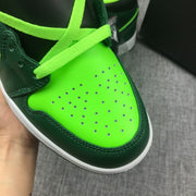 Air Jordan 1 Mid Fluorescent Green Sneakers 554724-330